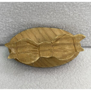 VTG Primitive Wood Wall Kitchen Towel Rack Holder 4” Farmhouse Decor